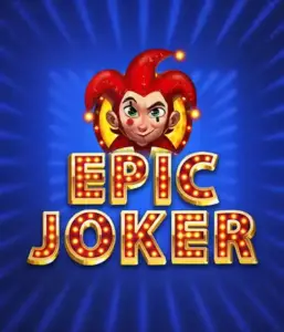 Enter the energetic world of the Epic Joker game by Relax Gaming, showcasing a playful joker with a bright red hairstyle set against a sparkling blue background. This graphic portrays the joy and humor of classic slots, great for those who love traditional gameplay, delivering a charming gaming experience.