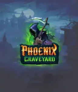 ELK Studios' Phoenix Graveyard game screen, showcasing the mystical graveyard and the legendary phoenix rising from the ashes. The visual highlights the slot's dynamic reel expansion mechanism, enhanced by its beautifully crafted symbols and supernatural theme. The design reflects the game's legend of the phoenix's revival, making it enticing for those fascinated by mythology.