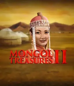 Step into the captivating history of Mongolia with Mongol Treasures 2 slot by Endorphina, highlighting a graceful Mongolian woman dressed in traditional attire against a sunset-lit Mongolian steppe backdrop. This graphic portrays the essence of Mongolian culture, providing a unique cultural journey. 